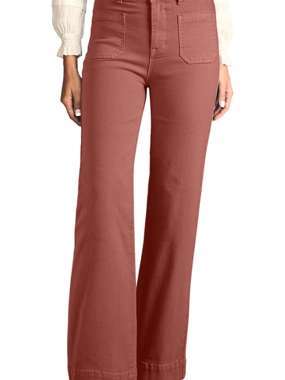 Amazon Women's High-Rise Wide-Leg Jeans in Rust